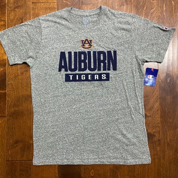 Champion NCAA Auburn Tigers Embroidered T-Shirt Grey Navy NWT Men's Size Large - Picture 4 of 8